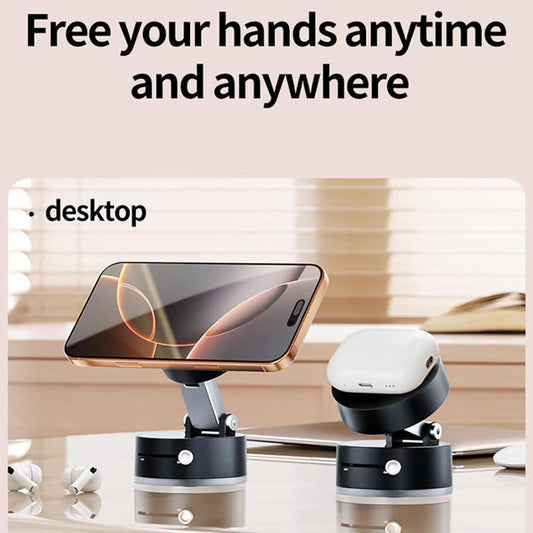 360° Foldable Magnetic Car Phone Mount – Ultra Strong Vacuum Grip