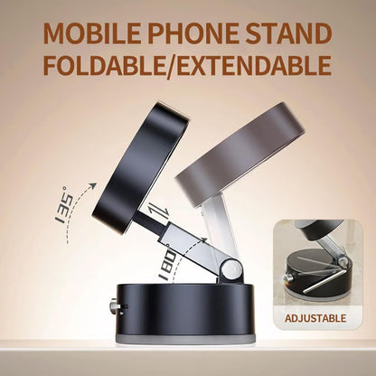 360° Foldable Magnetic Car Phone Mount – Ultra Strong Vacuum Grip